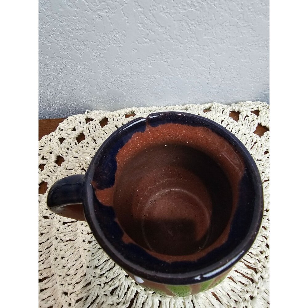 Mexican Hand painted Pottery Pitcher - Picture 5 of 10